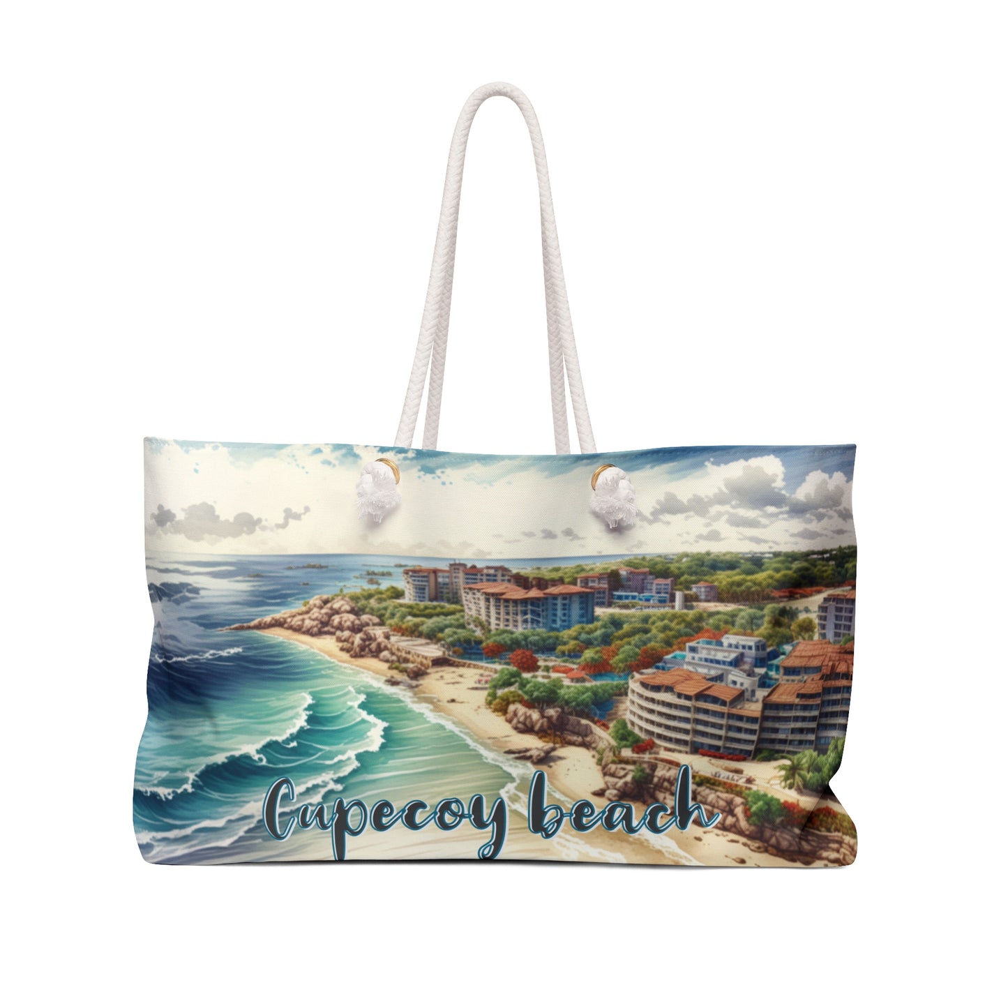 Cupecoy Beach 1 Logo, Weekender Bag