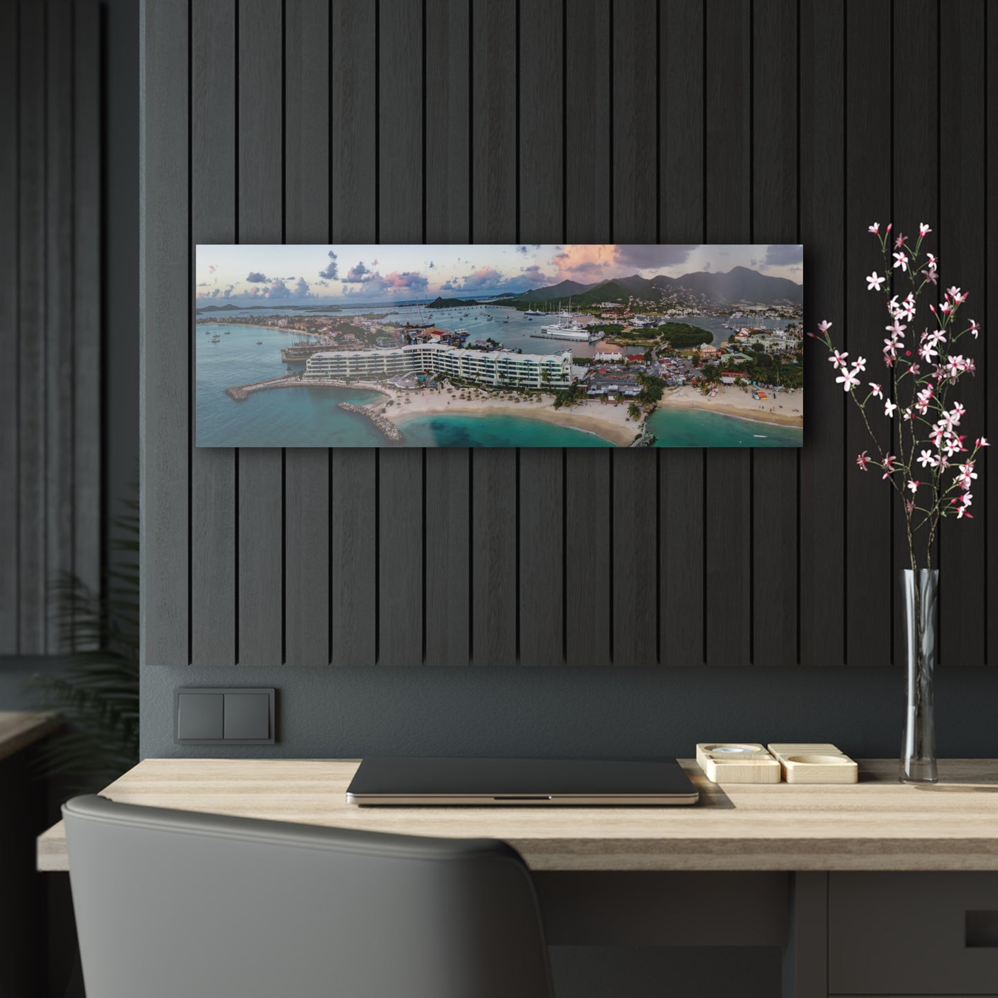 Simpson Bay Sunset Panorama Acrylic Prints